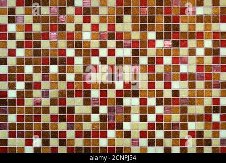 Mosaic colored tile wall pattern for background. Pixel texture Stock Photo