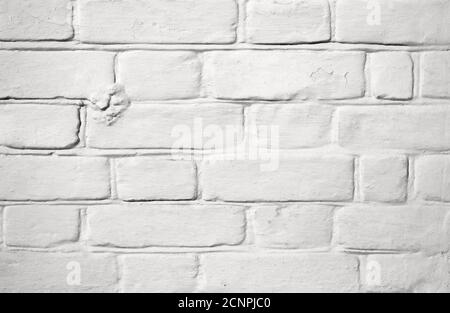 White grunge old brick wall for texture or background Stock Photo