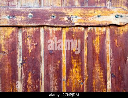 Old painted wood planks close-up, background for your concept or project. Stock Photo