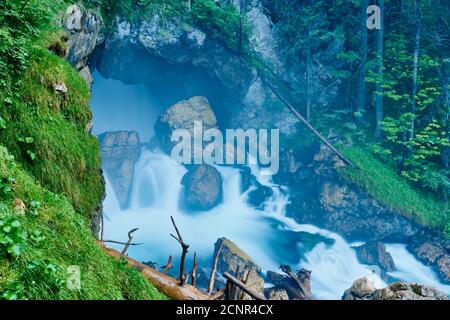 Gollinger Waterfall, Golling, Tennengau, Hallein District, Salzburg, Austria, Europe Stock Photo