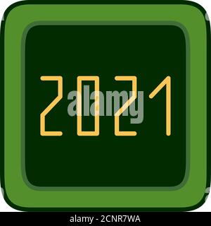 2021 New Year Design template Celebration poster, banner or greeting card. Vector illustration Stock Vector
