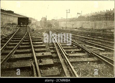 . The Street railway journal . hs, without interfering in the slightest degree with theCity & South London and Great Northern &City have common surface accommodation.The junction of Old Street and City Road isa very busy center, and the new line will eaterjointly with Farrington Street for the largetraffic coming from the Great Northern sys-tem, which at present has available only thelatter station for use. The following station, Essex Road, is inclose touch with extensive tramway systemsrunning at right angles, and is close to theAgricultural Hall. The next station, Highbury, will tap animpor Stock Photo