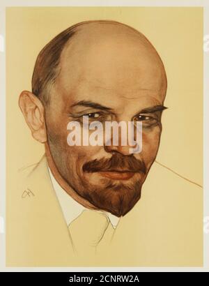 Vladimir Ilyich Lenin . Private Collection. Stock Photo