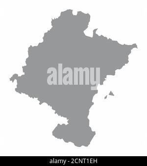 Navarre region map Stock Vector