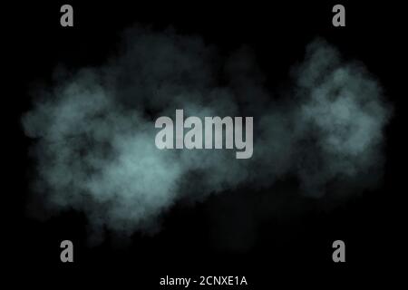 White fog or smoke on dark copy space background, smoke effect for your photos. High resolution image. Stock Photo