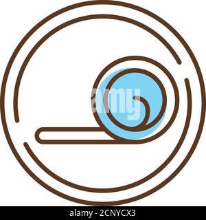 Ergonomic mattress color line icon. Works to human's shape and size. Designed with flexibility in mind. Pictogram for web page, mobile app, promo. UI Stock Vector