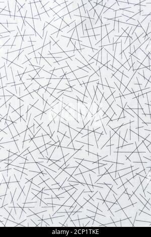 Randomly crossing lines making pattern. Fabric with chaotic lines Stock Photo