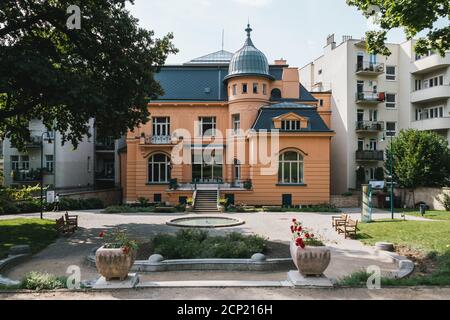Brno,  Czech Republic - September 13 2020: Villa Loew-Beer, Garden Side Facade Stock Photo