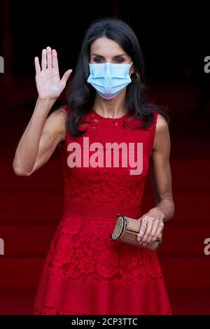 Madrid, Madrid, Spain. 18th Sep, 2020. King Felipe VI and Queen Letizia of Spain attends to Royal Theatre Season Inauguration at Teatro Real in Madrid, Spain. Credit: Angel Perez/ZUMA Wire/Alamy Live News Stock Photo