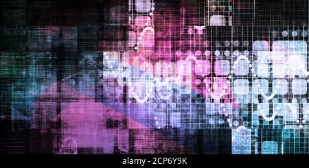 Dark Technology Background with Modern Abstract Tech Texture Stock Photo