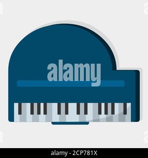 grand piano music instrument vector illustration from top view Stock Vector