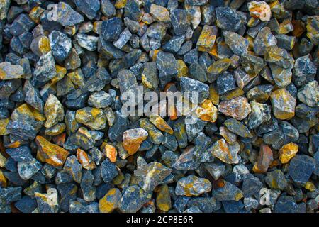 Colorful Pebble mineral,stone texture,stone gravel floor background Stock Photo