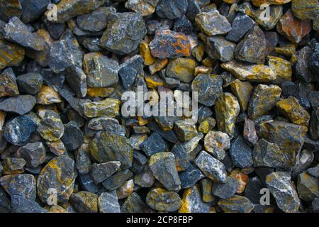 Colorful Pebble mineral,stone texture,stone gravel floor background Stock Photo