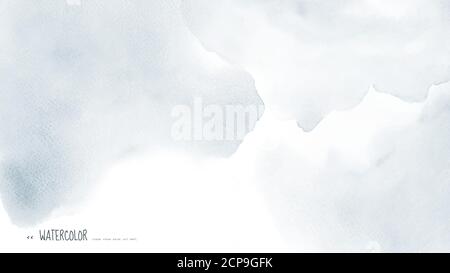 Abstract light grey watercolor for background. Stain artistic vector used as being an element in the decorative design of texture poster, card, cover Stock Vector