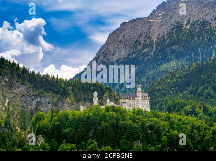 Neuschwanstein Castle, Schwangau near Füssen, Swabia, Bavaria, Germany Stock Photo