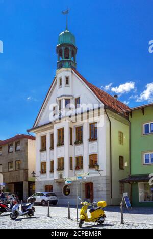 Town hall in the old town of Immenstadt im Allgäu, Bavaria, Germany, Europe Stock Photo