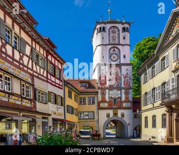 Ravensburger Tor or Frauentor, Wangen im Allgäu, Westallgäu, Allgäu, Swabia, Baden-Wuerttemberg, Germany, Europe Stock Photo