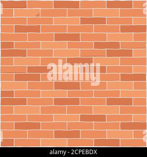 Red bricks - vector pattern, Brick wall - red background Stock Vector ...