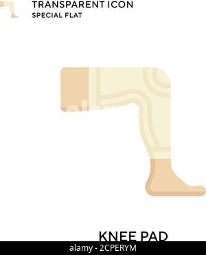 Knee pad vector icon. Flat style illustration. EPS 10 vector. Stock Vector