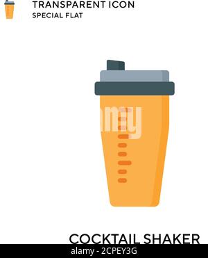 Cocktail shaker vector icon. Flat style illustration. EPS 10 vector. Stock Vector