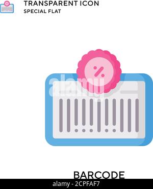 Barcode vector icon. Flat style illustration. EPS 10 vector. Stock Vector