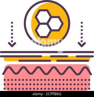 Cosmetic procedure line color icon. Homemade mask for dry skin. Natural ingredients for skin care. Sign for web page, mobile app, button, logo. Vector Stock Vector