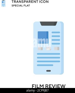 Film review vector icon. Flat style illustration. EPS 10 vector. Stock Vector