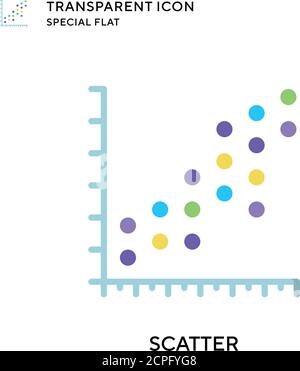 Scatter vector icon. Flat style illustration. EPS 10 vector. Stock Vector