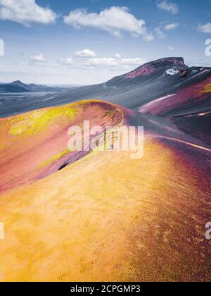 Volcano Rim colorful sediment, Iceland Stock Photo - Alamy