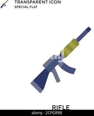 Rifle vector icon. Flat style illustration. EPS 10 vector. Stock Vector