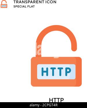 Http vector icon. Flat style illustration. EPS 10 vector. Stock Vector