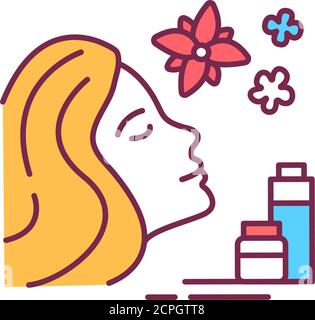 SPA face procedures color line icon. Cosmetic and care procedures. Pictogram for web page, mobile app, promo. UI UX GUI design element. Editable Stock Vector