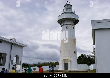 Eluanbi Lighthouse - one of the Eight Landmarks of Taiwan Stock Photo