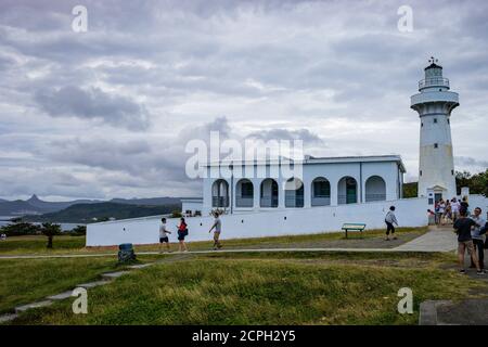 Eluanbi Lighthouse - one of the Eight Landmarks of Taiwan Stock Photo