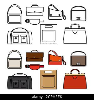 Ladies Purse Vector Thick Line Filled Colors Icon Design 24094258