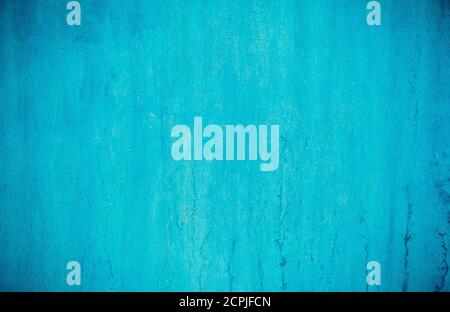 Metal blue painted retro wall texture background Stock Photo