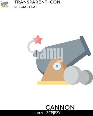 Cannon vector icon. Flat style illustration. EPS 10 vector. Stock Vector
