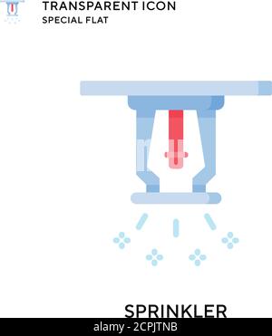 Sprinkler vector icon. Flat style illustration. EPS 10 vector. Stock Vector