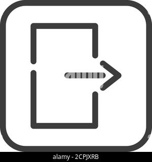 Emergency exit black line icon. Public navigation. Pictogram for web page, mobile app, promo. UI UX GUI design element. Editable stroke. Stock Vector