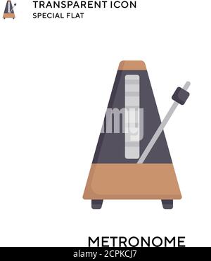 Metronome vector icon. Flat style illustration. EPS 10 vector. Stock Vector