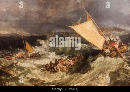 Painting titled 'The Shipwreck' by JMW Turner dated 1805 Stock Photo