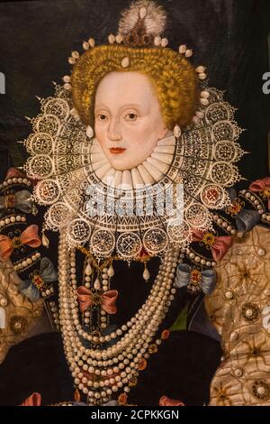 The Armada Portrait of Elizabeth I of England by Unknown English Artist dated 1588 Stock Photo