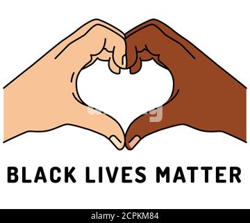 Black lives matter vector illustration. Rally or awareness campaign against racial discrimination of dark skin color. Support for equal rights of Stock Vector