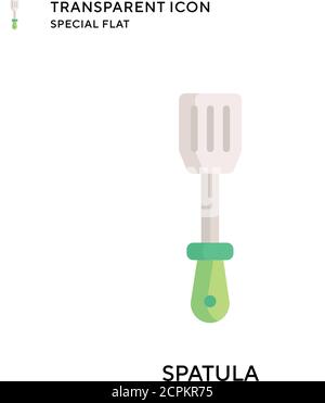 Spatula vector icon. Flat style illustration. EPS 10 vector. Stock Vector