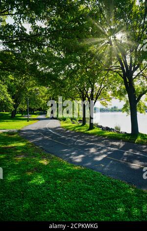 Montreal,Quebec,Canada,September 17, 2020.Sunny day along a bike path.Credit:Mario Beauregard/Alamy News Stock Photo