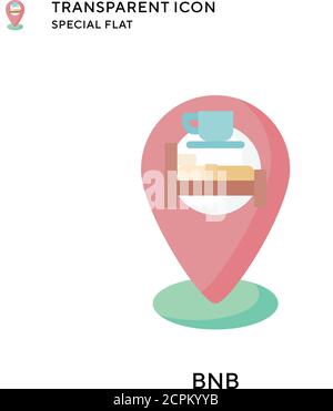Bnb vector icon. Flat style illustration. EPS 10 vector. Stock Vector