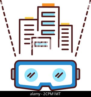 virtual reality glasses smart pictogram Stock Vector Image & Art - Alamy