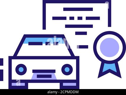Driving school color line icon. Drivers education. Pictogram for web page, mobile app. UI UX GUI design element. Editable stroke Stock Vector