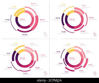 Vector circle chart designs template Stock Vector