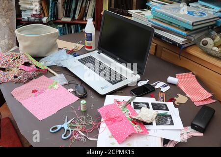 Embroidery crafting Stock Photo
